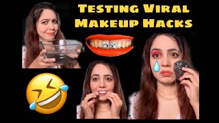 Testing Viral Makeup Hacks | Fail👎 or Pass 👍 Shocking Results 😱 #viralhacks #trending #reels #shorts