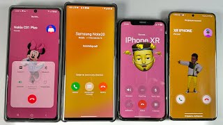 Incoming Call Samsung Galaxy Note 20 + LG Wing + IPhone XR + Samsung Galaxy S20 Plus