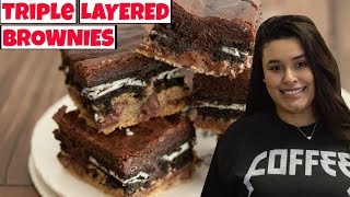 Triple-Layered Brownies (Watch Me Cook)