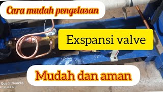 Cara aman pengelasan #expansi valve ##eskristal #chiller