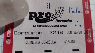 PROGOL 2248... SUSCRIBETE Y ÚNETE AL GRUPO VIP DEL CANAL.