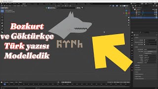 Bozkurt Sembolü ve Göktürkçe Türk Yazısı | Blender 3D Modelleme Eğitimi