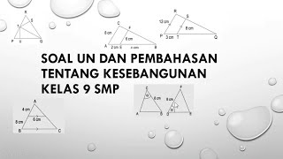 Pembahasan Soal UN tentang Kesebangunan | Kelas 9