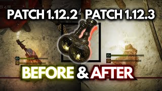 LIGHTNING PERFUME BOTTLE ROLLING SPARKS Before and After Patch 1.12.3 in Elden Ring