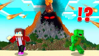 Mikey & JJ Vs BIGGEST World VOLCANO CHALLENGE in Minecraft animation