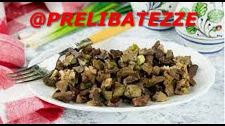 CORATELLA DI AGNELLO CON BUDELLINE INTRECCIATE. POMODORI DEL MIO ORTO.