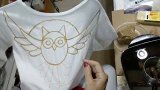 Batik Owl & Moon Design, Painting With Molten Beeswax