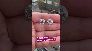 10 Carat Total Diamond Studs F - VS1