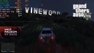 GTA 5 | RX 6600 8 GB | i5 11400F | Benchmark at 1080p | Very High Settings