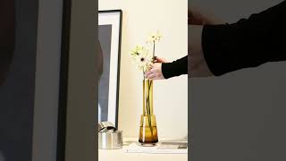 Slim vase, decorate home, office with just a few flowers #vase #howto #diy #homedecor #decor #home