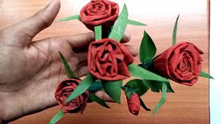 ഒരു അഡാറ് flower making | Flower making with banana leaf |easy flower making malayalam.