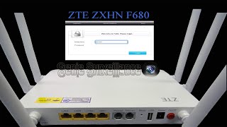 fibre optique ZTE ZXHN f680 mot de passe login