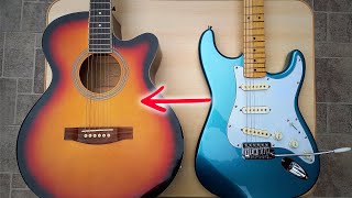 ¿Cuerdas de ELÉCTRICA en GUITARRA ACÚSTICA? 🤔