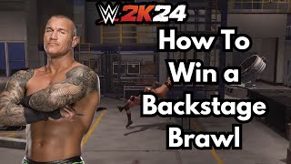 WWE 2K24 - How To WIN a Backstage Brawl