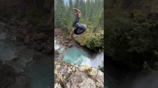 MASSIVE cliff jump