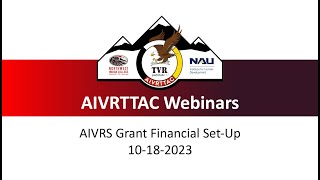 10 18 2023 AIVRS Grant Financial Set Up