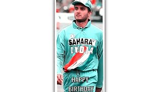 Happy birthday Sourav Ganguly (Dada) Full Screen Status|Happy birthday Maharaz |4k Ultra Hd Status