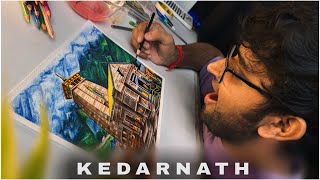 Kedarnath Temple Drawing,  Kedarnath,  Time-Lapse 😍