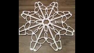 #shorts Simple DIY Hanger Snowflake | Holiday Crafts | Hanger Art