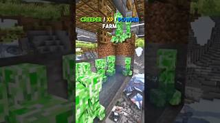 Minecraft Easy Creeper farm Bedrock #shorts