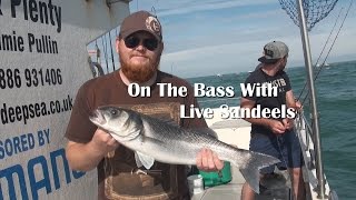 Bass fishing with live sandeels on board Peace and Plenty III out of Weymouth UK