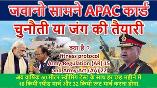 ,क्या है ? fitness protocol  #Army Regulation (AR) 15 and Army Act (AA) 22 #apac_card #armylover