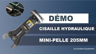 Cisaille hydraulique pour mini-pelle 205mm - DUMATOS EQUIPEMENT