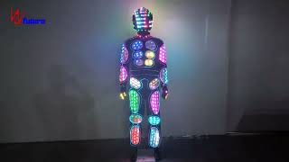 Top quality LED robot costume light up suit