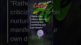 Criticize - #shorts #dreamshorts #motivational #subscribe #dream