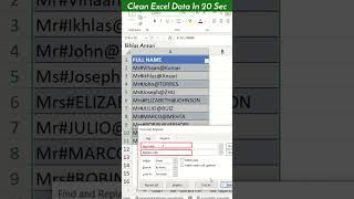 Clean Your Messy Excel Data In Just 20 Seconds ⏰🧹| Excel Tips | Excel Tricks | #excel  #shorts