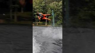 CRAZY and AWESOME Wakeboarding Flip! Share with someone who needs to learn this!! #shorts #wakeboard