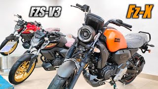 2022 Yamaha FZS-V3 Vs FZ-X Comparison | Which One Is Best | Price??