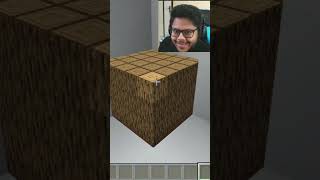 Minecraft WOOD BLOC Illusion 🤯😳 !!? #shorts