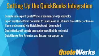 Setting Up QuickBooks Desktop Integration | QuoteWerks