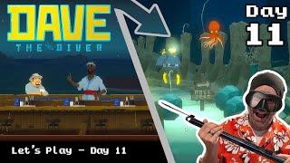 Dave the Diver - Chapter 2, Day 11 - Helping Ramo get home thanks to our upgraded gloves.