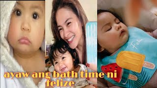 FELIZE AYAW ANG BATHING TIME NAKASIMANGOT YARN PERO CUTIE PARIN | izyTV