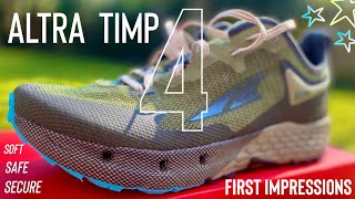 ALTRA TIMP 4 : FIRST IMPRESSIONS. FIT, FEEL & BRIEF COMPARISON TO MONT BLANC +LONE PEAK. #altratimp4