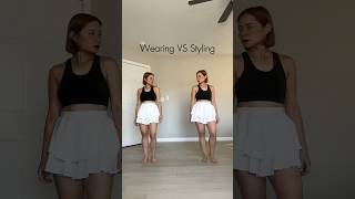 Wearing VS Styling - White Skirt 🤍 #shorts