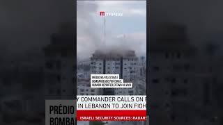 Um prédio na Palestina foi bombardeado por Israel enquanto uma repórter estava ao vivo.