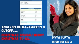 UPSC Geochemist | Geoscientist Preparation | Analysis of marksheets and cutoffs _ Christmas special😊