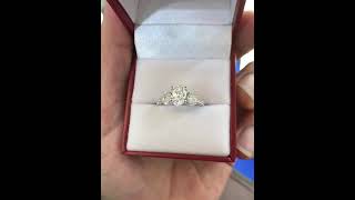 Triple Oval Diamond Engagement Ring by Ritz Jewelers In Los Angeles #ritzjewelers