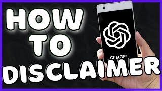 How To Use ChatGPT To Write Financial Disclaimers For Your YouTube Channel Quick Tutorial