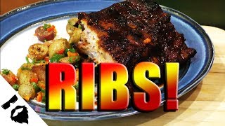 BEER BRAISED BBQ RIBS & ROASTED POTATO SALAD!