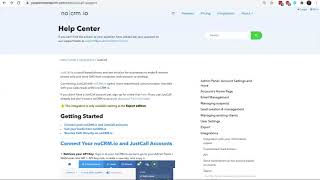 Connect JustCall & noCRM.io