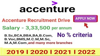 Accenture recruitment drive any batch, any graduates can apply l 2019,2020,2021 and 2022 can apply