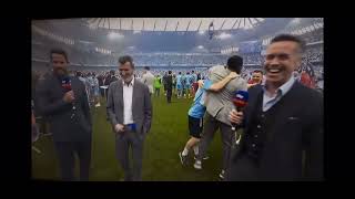 Roy Keane angry in City title celebrations