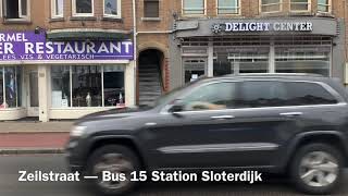 Rit Amsterdam GVB Bus 15 Station Zuid naar Station Sloterdijk Als Elektrische #Ceyhungamingtube