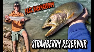 Strawberry Reservoir Shore Fishing (@BackyardBoyTV COLLAB)!!!!