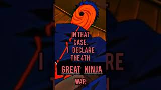 Obito uchiha declaring great 4th ninja war #obitouchiha #greatninjawar #war