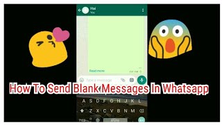 How To Send Blank Messages In Whatsapp | Whatsapp Trick| Razar Tech